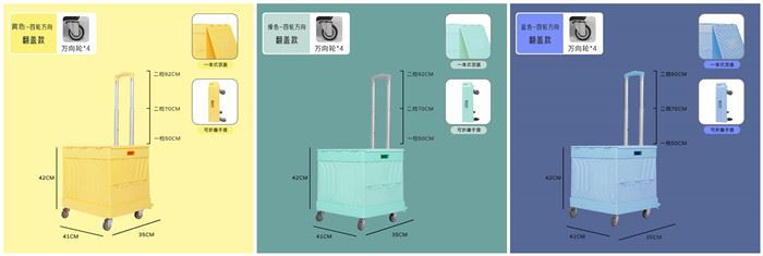 foldable shopping carts-4 wheels