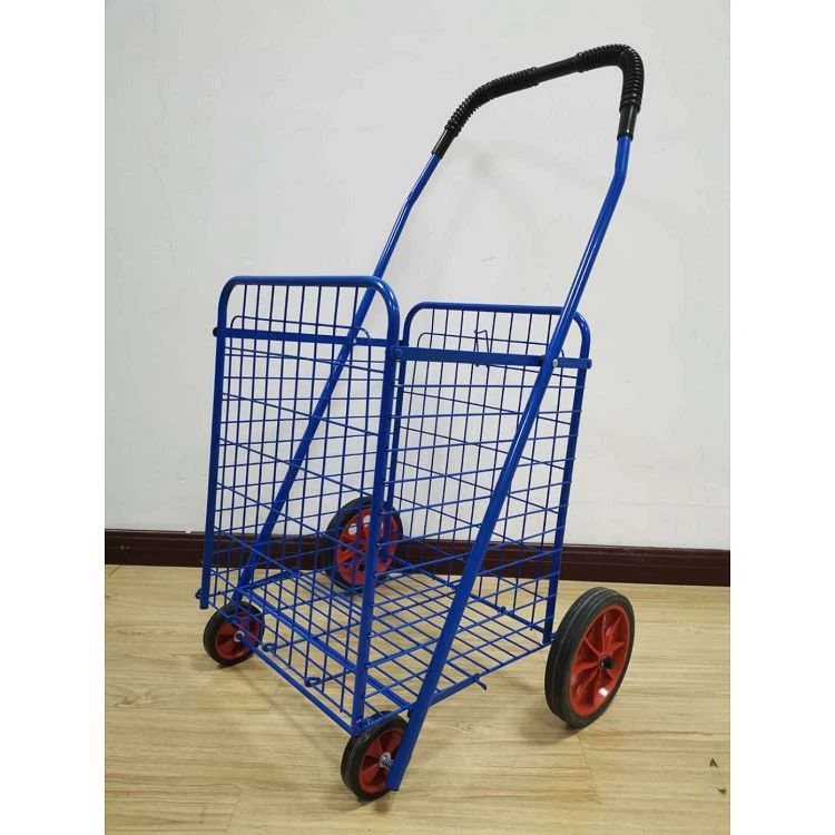 Pliați coșul de cumpărături cu roți